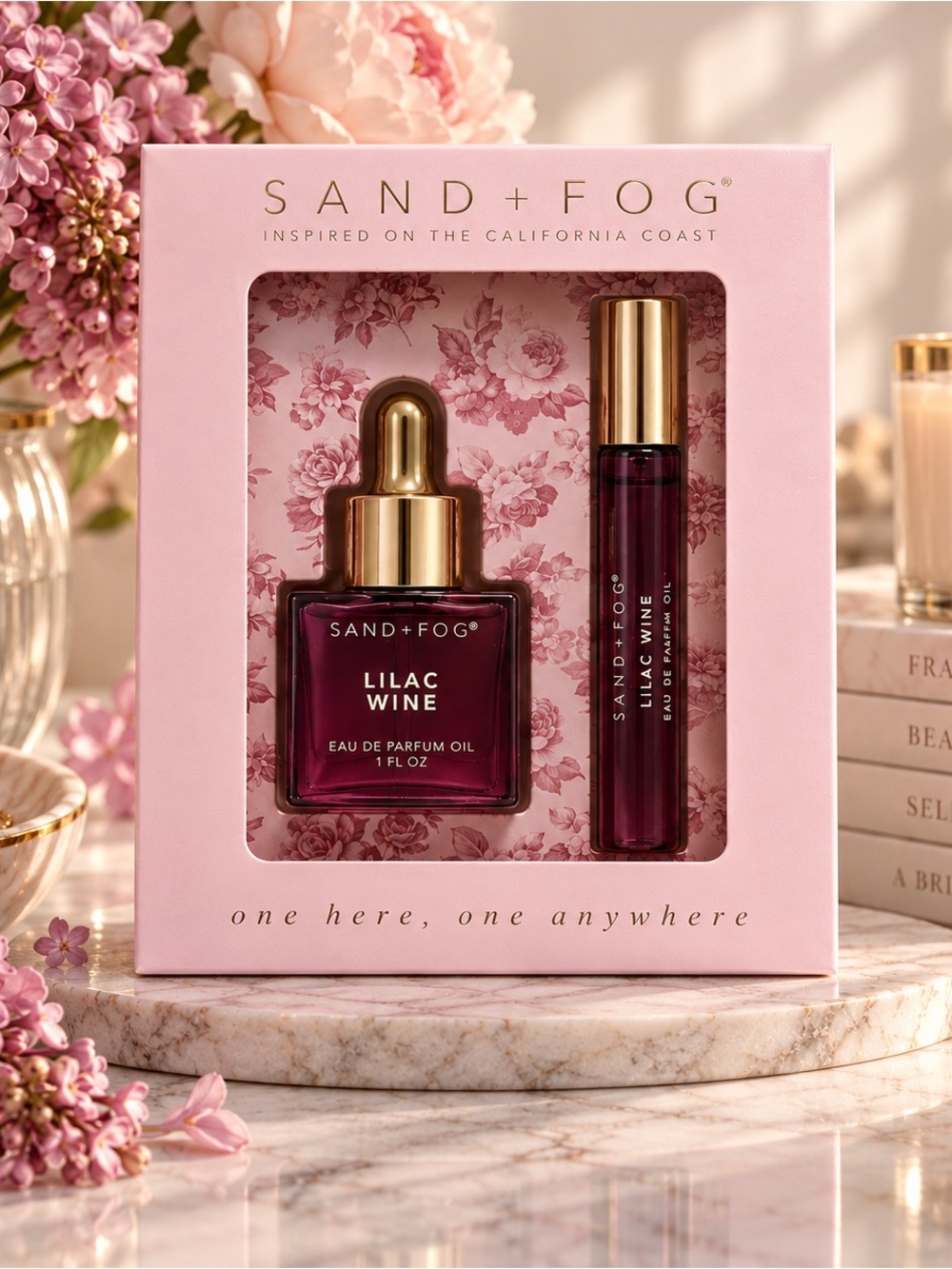 SAND + FOG Lilac Wine Perfume Oil Duo – 30 mL Dropper + 10 mL Roller 🌸🍷